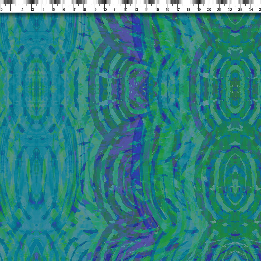 TECIDO TRICOLINE ESTAMPADO ALQUIMIA AZUL AFONSO FRANCO retalho 50x75 cm
