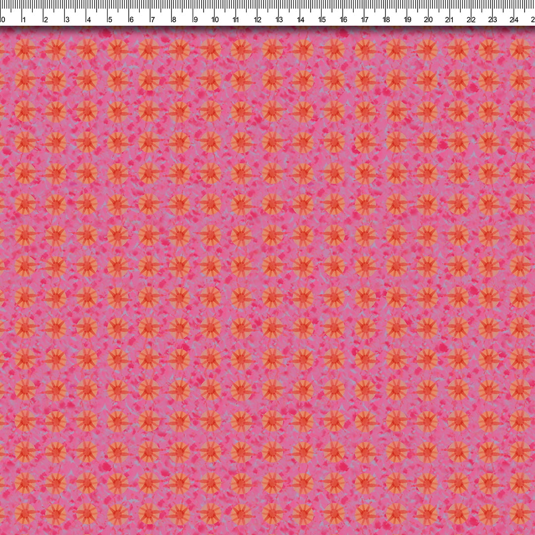 TECIDO TRICOLINE ESTAMPADO COORDENADO MAGENTA AFONSO FRANCO retalho 50x75cm