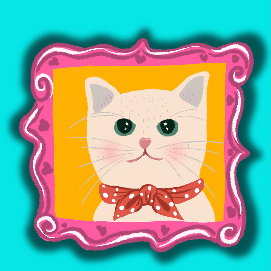 TECIDO TRICOLINE ESTAMPADO GATINHO FLOCADO PAINEL AFONSO FRANCO