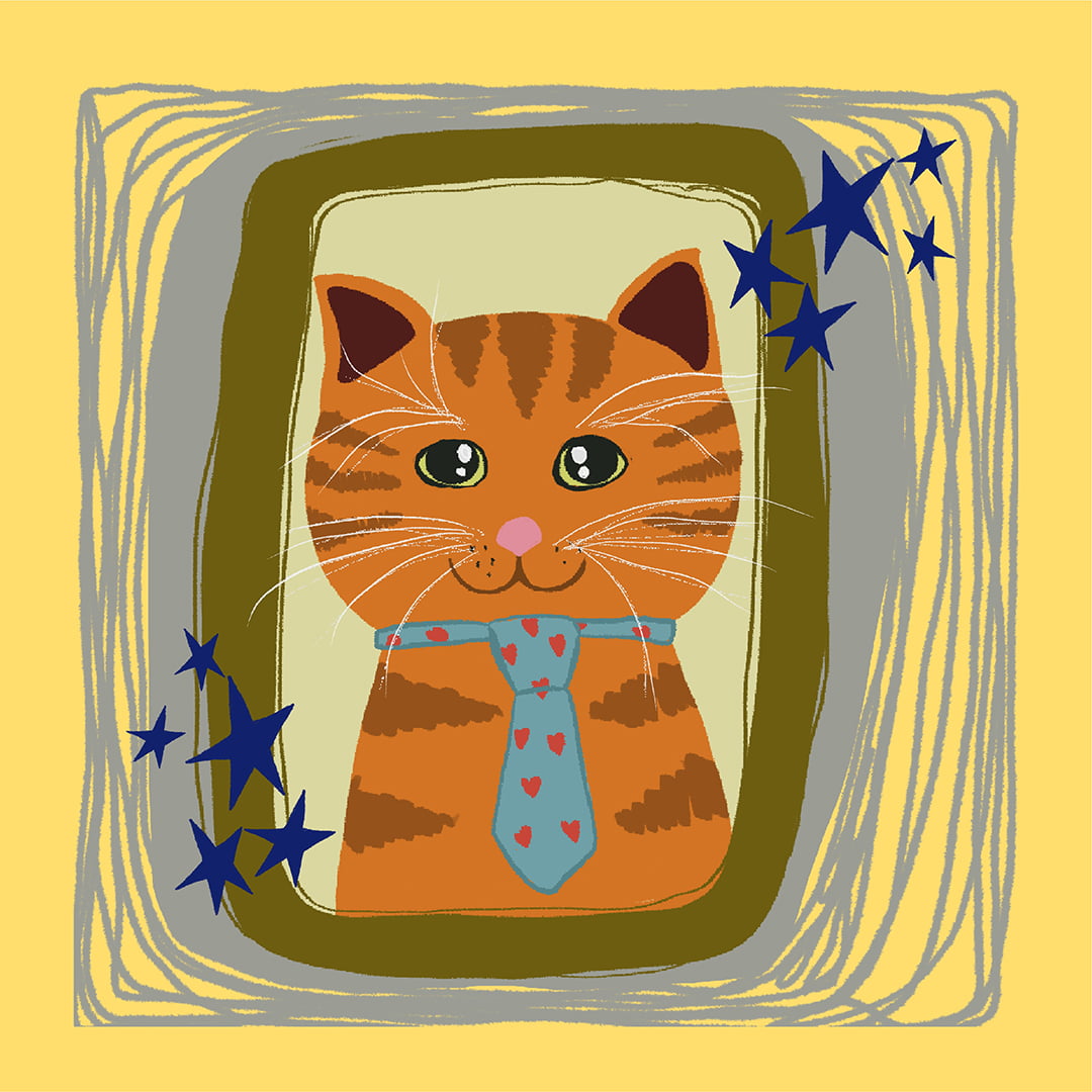 TECIDO TRICOLINE ESTAMPADO GATINHO FOGUINHO PAINEL AFONSO FRANCO