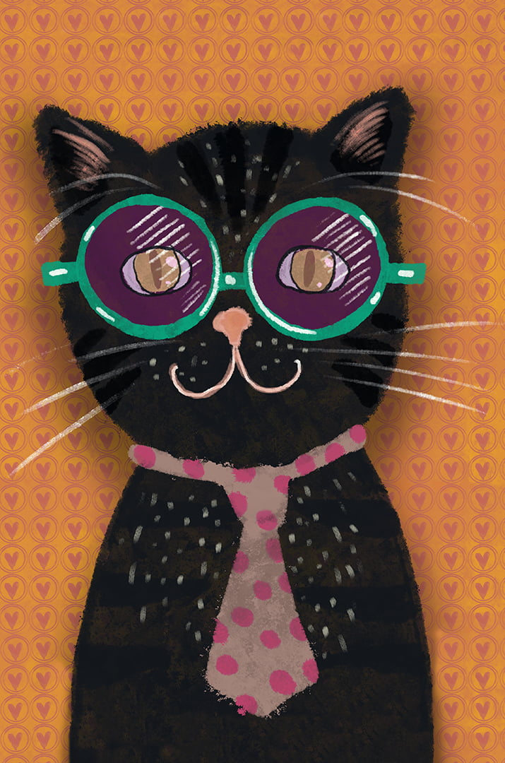 TECIDO TRICOLINE ESTAMPADO GATINHO GIUSEPE PAINEL AFONSO FRANCO 48 CM X 72 CM