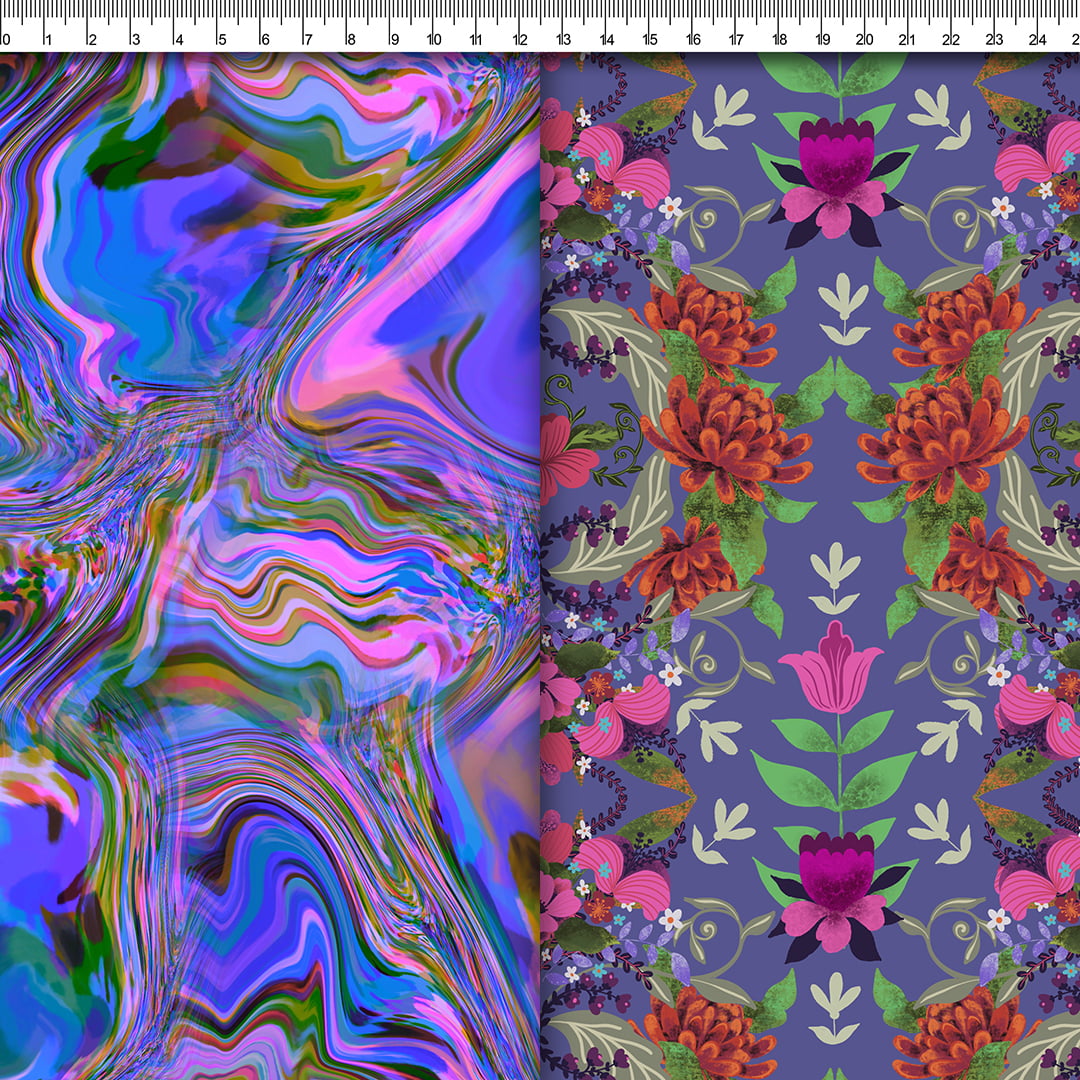 COMBO FLORAL LILIAN AFONSO FRANCO 2 CORTES 40CM X 1,50M