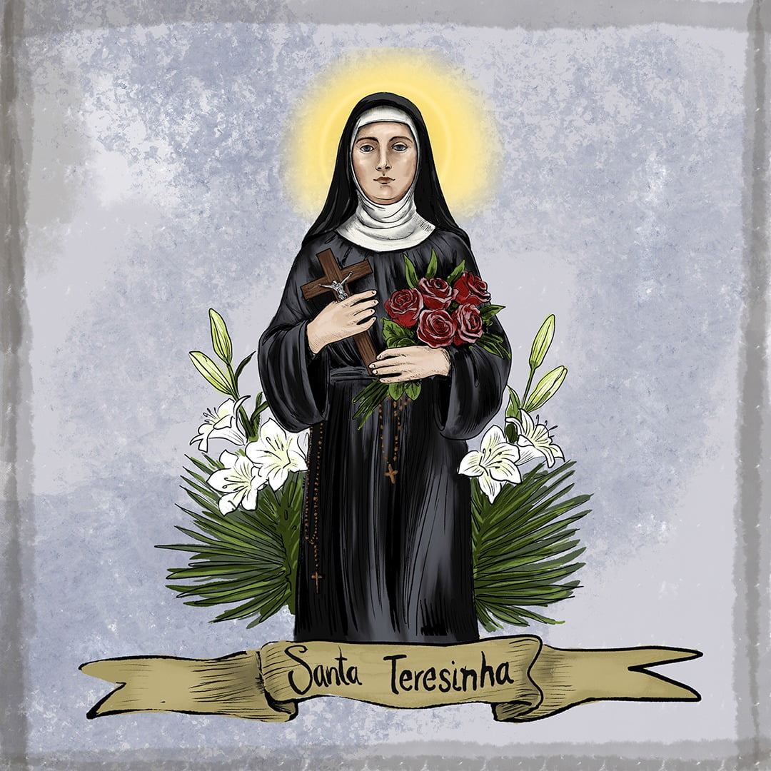 TECIDO TRICOLINE ESTAMPADO SANTA TERESINHA PATCH AFONSO FRANCO