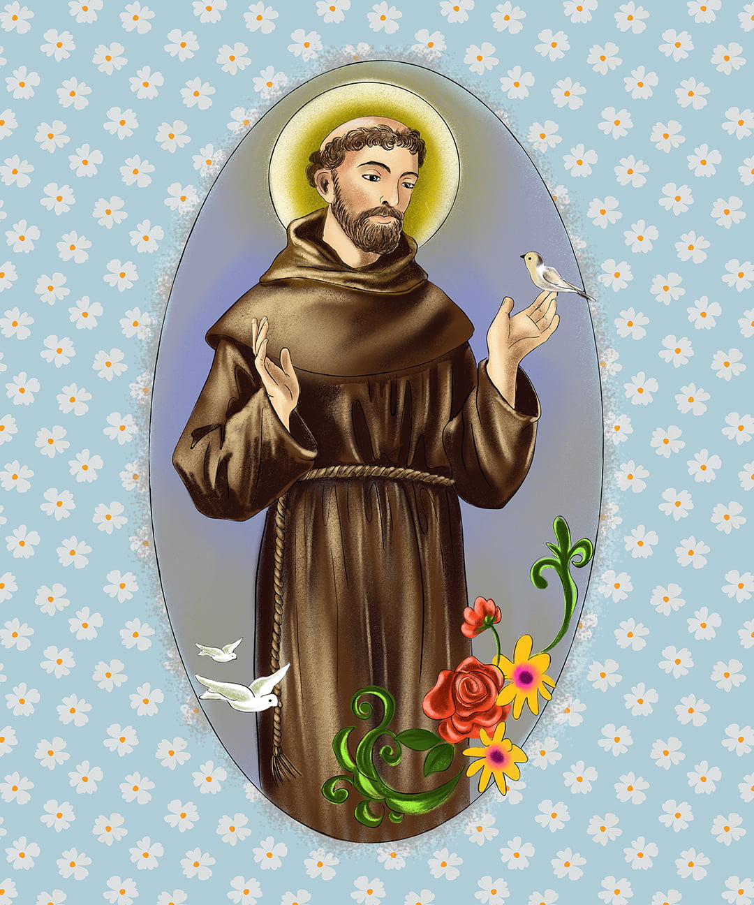 TECIDO TRICOLINE ESTAMPADO SÃO FRANCISCO