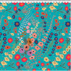 TECIDO TRICOLINE ESTAMPADO FLORAL OPULENCE AFONSO FRANCO retalho 50x75 cm