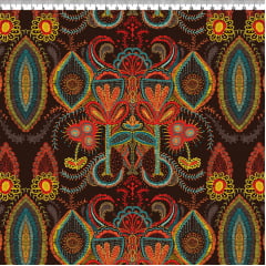 TECIDO TRICOLINE ESTAMPADO FLORAL BORDANDO AFONSO FRANCO retalho 50x75 cm