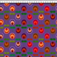 TECIDO TRICOLINE ESTAMPADO FLORAL RETRÔ AFONSO FRANCO  retalho  50x75cm