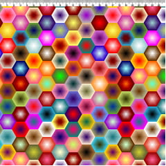 TECIDO TRICOLINE ESTAMPADO GEOMETRICO HEXAGONO AFONSO FRANCO retalho 50x75cm