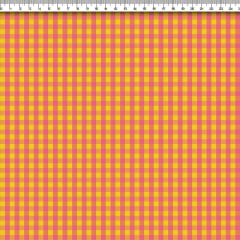 TECIDO TRICOLINE ESTAMPADO  XADREZ VICHY AMARELO AFONSO FRANCO retalho de 50x75cm