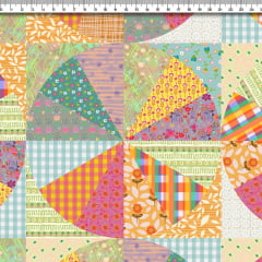 TECIDO TRICOLINE ESTAMPADO PATCHWORK AFONSO FRANCO retalho 50x75 cm