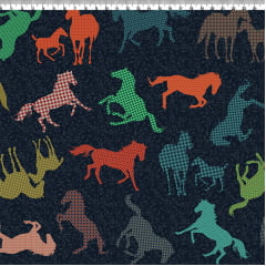 TECIDO PARA PATCHWORK - AFONSO FRANCO - TRICOLINE ESTAMPA DIGITAL - CAVALOS retalho 50 x 75 cm TECIDO PARA PATCHWORK - AFONSO FRANCO - TRICOLINE ESTAMPA DIGITAL - CAVALOS retalho 50 x 75 cm