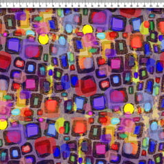 TECIDO TRICOLINE ESTAMPADO MOLDURAS AFONSO FRANCO  retalho 50 x75 cm