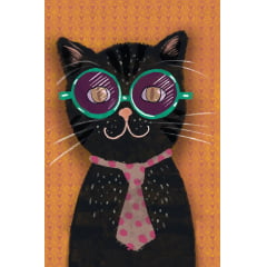 TECIDO TRICOLINE ESTAMPADO GATINHO GIUSEPE PAINEL AFONSO FRANCO 48 CM X 72 CM