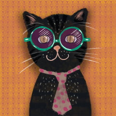 TECIDO TRICOLINE ESTAMPADO GATINHO GIUSEPE PAINEL AFONSO FRANCO