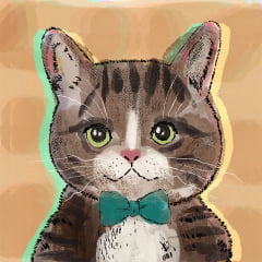 TECIDO TRICOLINE ESTAMPADO GATO JOAQUIM-PAINEL AFONSO FRANCO