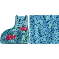 TECIDO TRICOLINE ESTAMPADO GATO FREDERICO 26 PAINEL AFONSO FRANCO