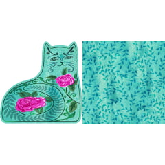 TECIDO TRICOLINE ESTAMPADO GATO FREDERICO 26 PAINEL AFONSO FRANCO