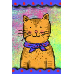 TECIDO TRICOLINE ESTAMPADO PATCH GATINHO ZÍPER AFONSO FRANCO