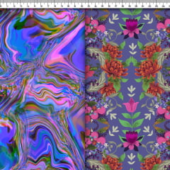 COMBO FLORAL LILIAN AFONSO FRANCO 2 CORTES 40CM X 1,50M