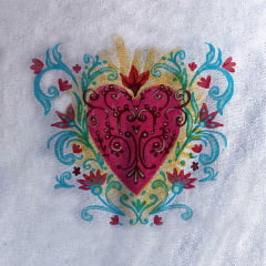 TECIDO TRICOLINE ESTAMPADO PATCH CORAÇÃO MEXICANO 1 AFONSO FRANCO