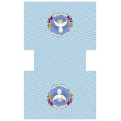 TECIDO TRICOLINE ESTAMPADO DIVINO ESPÍRITO SANTO PAINEL NECESSAIRE AFONSO FRANCO 34x20cm