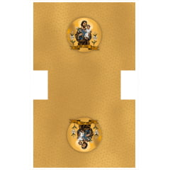 TECIDO TRICOLINE ESTAMPADO SÃO JOSÉ PAINEL NECESSAIRE AFONSO FRANCO 34x20cm