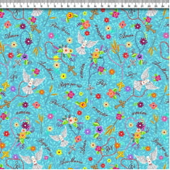 TECIDO TRICOLINE ESTAMPADO DEVOÇÃO AFONSO FRANCO retalho 50x75 cm