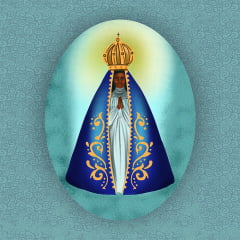 TECIDO TRICOLINE ESTAMPADO NOSSA SENHORA APARECIDA