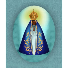 TECIDO TRICOLINE ESTAMPADO NOSSA SENHORA APARECIDA