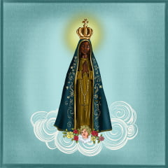 TECIDO TRICOLINE ESTAMPADO NOSSA SENHORA APARECIDA 26 AFONSO FRANCO