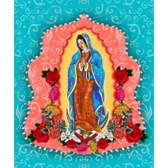 TECIDO TRICOLINE ESTAMPADO NOSSA Sra DE GUADALUPE PAINEL AFONSO FRANCO TECIDO TRICOLINE ESTAMPADO NOSSA Sra DE GUADALUPE PAINEL AFONSO FRANCO