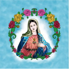 TECIDO TRICOLINE ESTAMPADO SAGRADO CORAÇÃO DE MARIA NEW PATCH AFONSO FRANCO TECIDO TRICOLINE ESTAMPADO SAGRADO CORAÇÃO DE MARIA NEW PATCH AFONSO FRANCO
