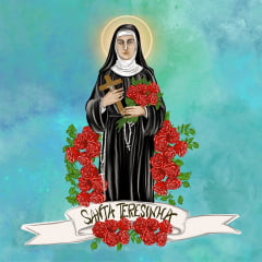 TECIDO TRICOLINE ESTAMPADO SANTA TERESINHA PATCH AFONSO FRANCO 