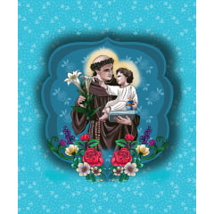 TECIDO TRICOLINE ESTAMPADO SANTO ANTÔNIO PATCH AFONSO FRANCO