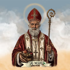 TECIDO TRICOLINE ESTAMPADO SÃO NICOLAU PATCH AFONSO FRANCO 