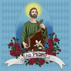 TECIDO TRICOLINE ESTAMPADO SÃO PEDRO PATCH AFONSO FRANCO 