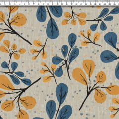 TECIDO TRICOLINE ESTAMPADO FLORAL CLARA AFONSO FRANCO