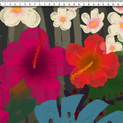 TECIDO TRICOLINE ESTAMPADO FLORAL LEONOR AFONSO FRANCO TECIDO TRICOLINE ESTAMPADO FLORAL LEONOR AFONSO FRANCO