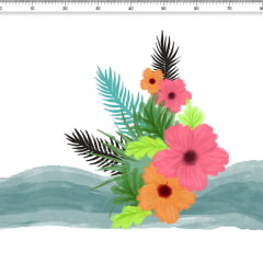 TECIDO VISCOLINHO ESTAMPADO RIVIERA AFONSO FRANCO