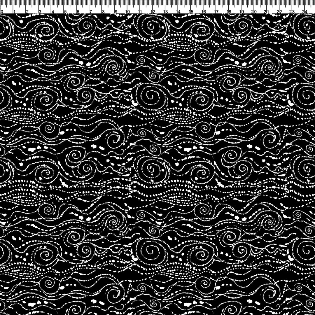 TECIDO TRICOLINE ESTAMPADO PRETO E BRANCO TEXTURA 1 PATCHWORK