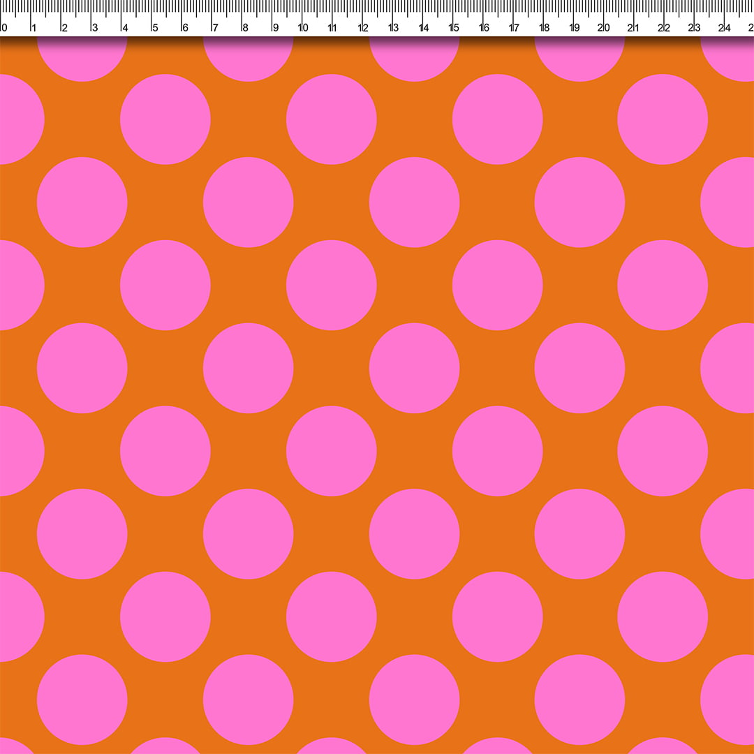 TECIDO TRICOLINE ESTAMPADO MAXI POÁS VIÉS AFONSO FRANCO VARIANTE 1